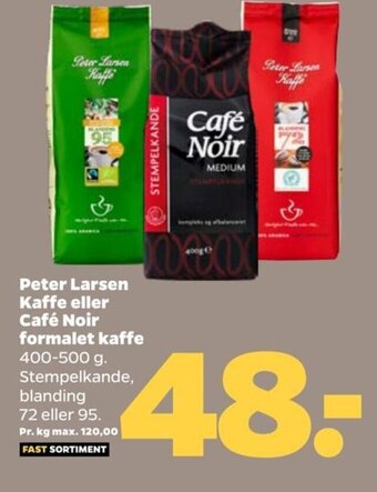 Peter Larsen Kaffe eller Café Noir formalet kaffe