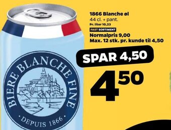 Netto 1866 Blanche øl tilbud