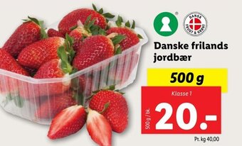 Lidl Danske frilands jordbær tilbud
