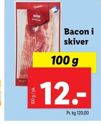 Lidl Bacon i skiver tilbud