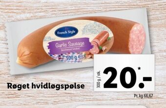 Lidl Røget hvidløgspølse tilbud