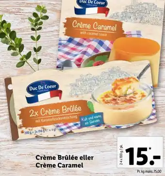 Lidl Crème Brûlée eller Crème Caramel tilbud
