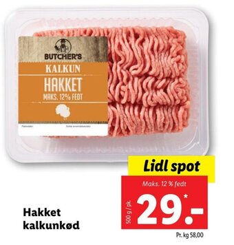 Lidl Hakket kalkunkød tilbud