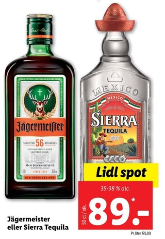 Lidl Jägermeister eller Sierra Tequila tilbud