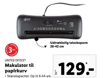 UNITED OFFICEⓇ Makulator til papirkurv