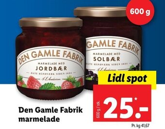 Lidl Den Gamle Fabrik marmelade tilbud