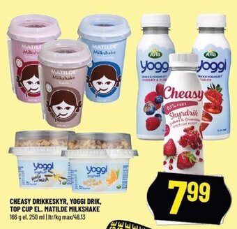 Løvbjerg CHEASY DRIKKESKYR, YOGGI DRIK, TOP CUP EL. MATILDE MILKSHAKE tilbud
