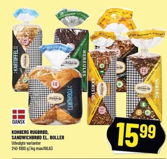 Løvbjerg KOHBERG RUGBRØD, SANDWICHBRØD EL. BOLLER tilbud