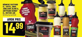 Løvbjerg BÄHNCKE FASTFOOD EL. TAFFEL, GROV, JUBILÆUM, DIJON EL. ARFFMANN SENNEP EL. RISTEDE LØG tilbud