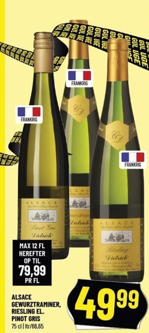 Løvbjerg ALSACE GEWURZTRAMINER, RIESLING EL. PINOT GRIS tilbud