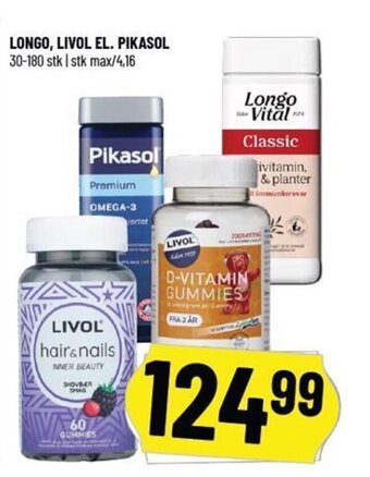Løvbjerg LONGO, LIVOL EL. PIKASOL tilbud