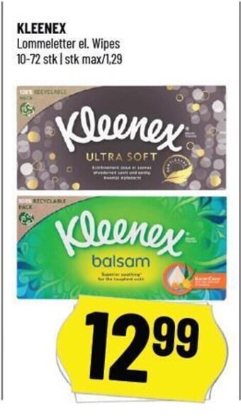 Løvbjerg KLEENEX Lommeletter el. Wipes tilbud