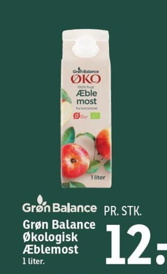 SPAR Grøn Balance Økologisk Æblemost tilbud