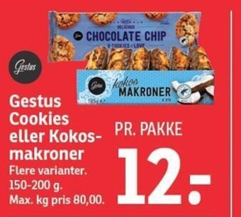 SPAR Gestus Cookies eller Kokos makroner tilbud
