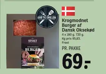 Krogmodnet Burger af Dansk Oksekød