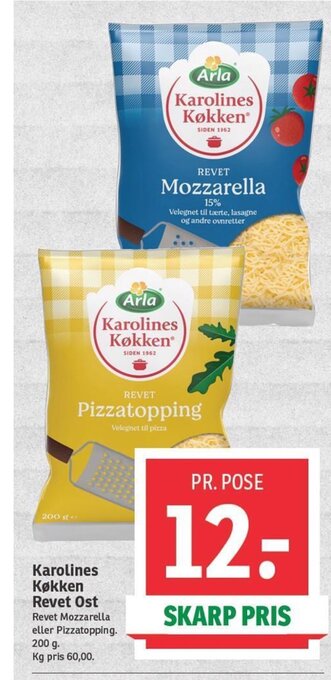 SPAR Karolines Køkken Revet Ost tilbud