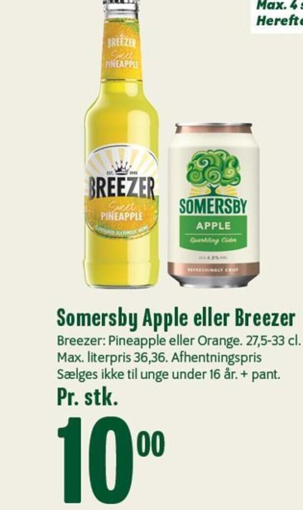 Min Købmand Somersby Apple eller Breezer tilbud