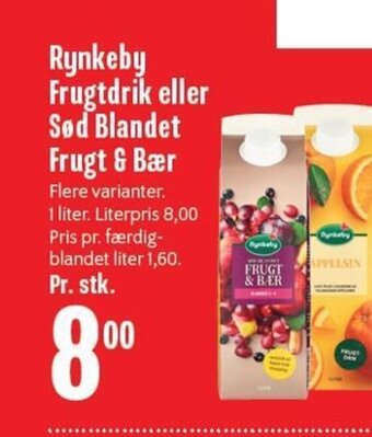 Min Købmand Rynkeby Frugtdrik eller Sød Blandet Frugt & Bær tilbud