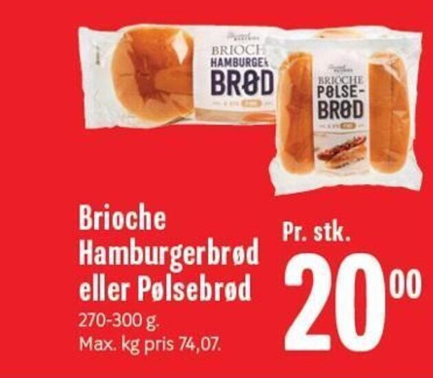 Min Købmand Brioche Hamburgerbrød eller Pølsebrød tilbud