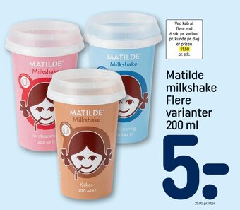 REMA 1000 MATILDE Milkshake tilbud