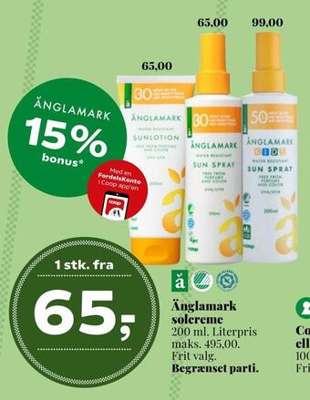 Dagli'Brugsen Änglamark solcreme tilbud