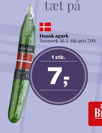 Dagli'Brugsen Dansk agurk tilbud