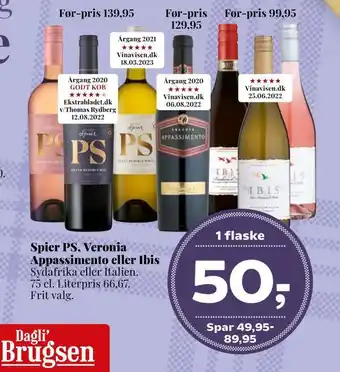 Dagli'Brugsen Spier ps, veronia appassimento eller ibis tilbud
