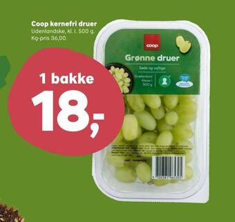Kvickly Coop kernefri druer tilbud