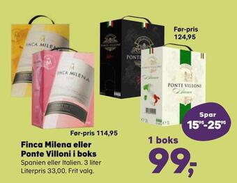 Finca milena eller ponte villoni i boks