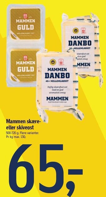 Føtex Mammen skære-eller skiveost tilbud