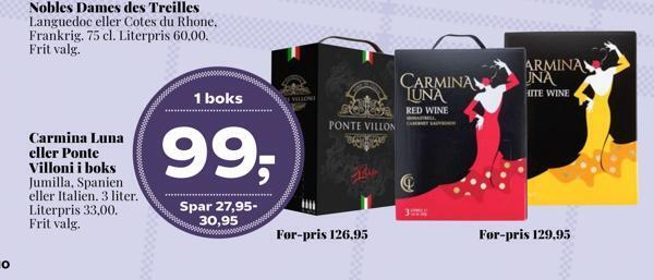 Dagli'Brugsen Carmina luna eller ponte villoni i boks tilbud