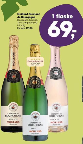 Kvickly Moillard cremant de bourgogne tilbud