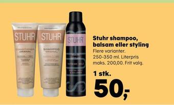 Stuhr shampoo, balsam eller styling