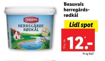 Lidl Beauvais herregårdsrødkål tilbud