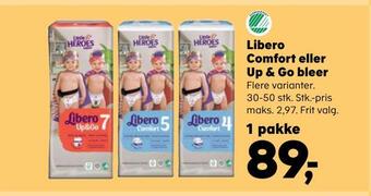 Kvickly Libero comfort eller up & go bleer tilbud