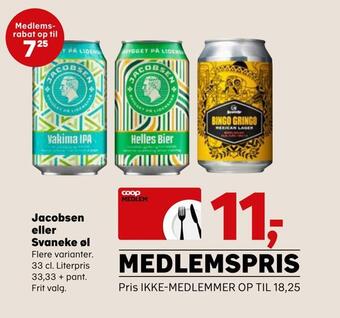 SuperBrugsen Jacobsen eller svaneke øl tilbud