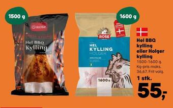 Kvickly Hel bbq kylling eller holger kylling tilbud