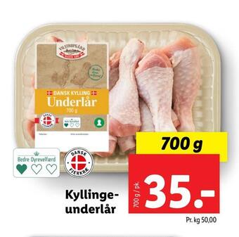 Lidl Kyllingeunderlår tilbud