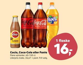 SuperBrugsen Cocio, coca-cola eller fanta tilbud