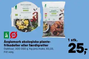 Änglamark økologiske plante frikadeller eller færdigretter