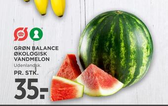MENY Grøn balance økologisk vandmelon tilbud