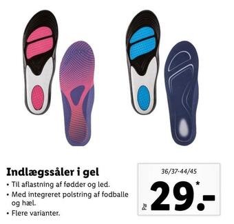 Lidl Indlægssåler i gel tilbud