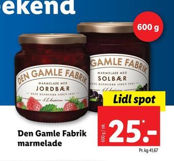 Lidl Den gamle fabrik marmelade tilbud
