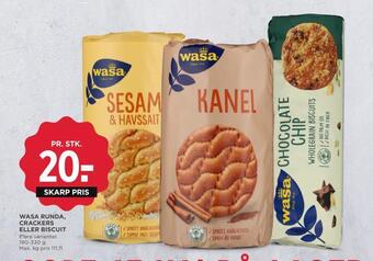 MENY Wasa runda, crackers eller biscuit tilbud