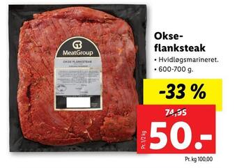 Lidl Okse flanksteak tilbud