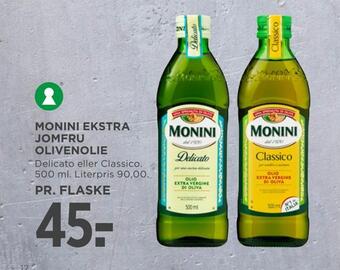 MENY Monini ekstra jomfru olivenolie tilbud