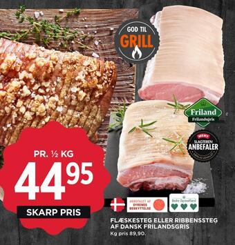 MENY Flæskesteg eller ribbenssteg af dansk frilandsgris tilbud