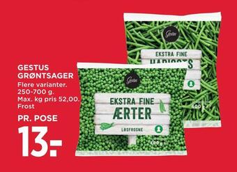 MENY Gestus grøntsager tilbud