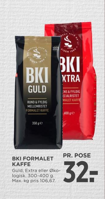 MENY Bki formalet kaffe tilbud
