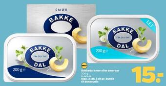 Netto Bakkedal smør eller smørbar tilbud
